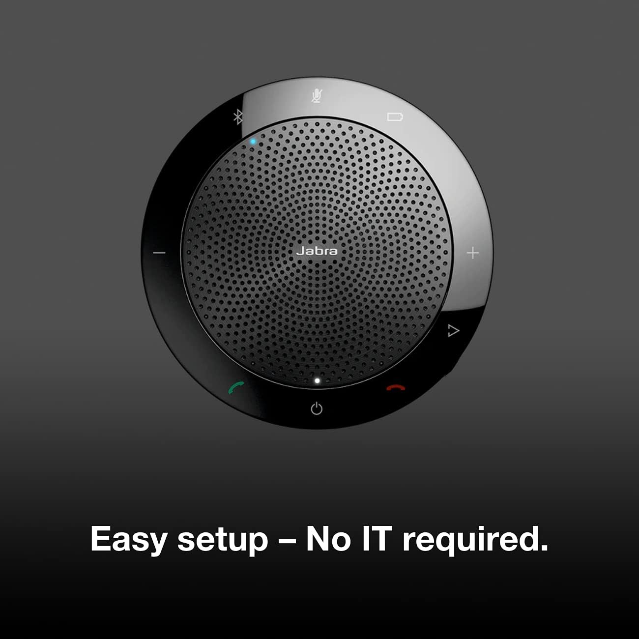 Jabra Speak 510 Wireless Bluetooth & USB Speakerphone - Certified for Microsoft Teams | HD Voice Conference Speaker for Laptop, PC, Mobile Phone | Perfect for Zoom Meetings, Webinars, Remote Work & Online Classes | Includes Carrying Pouch & Gold Support Plan