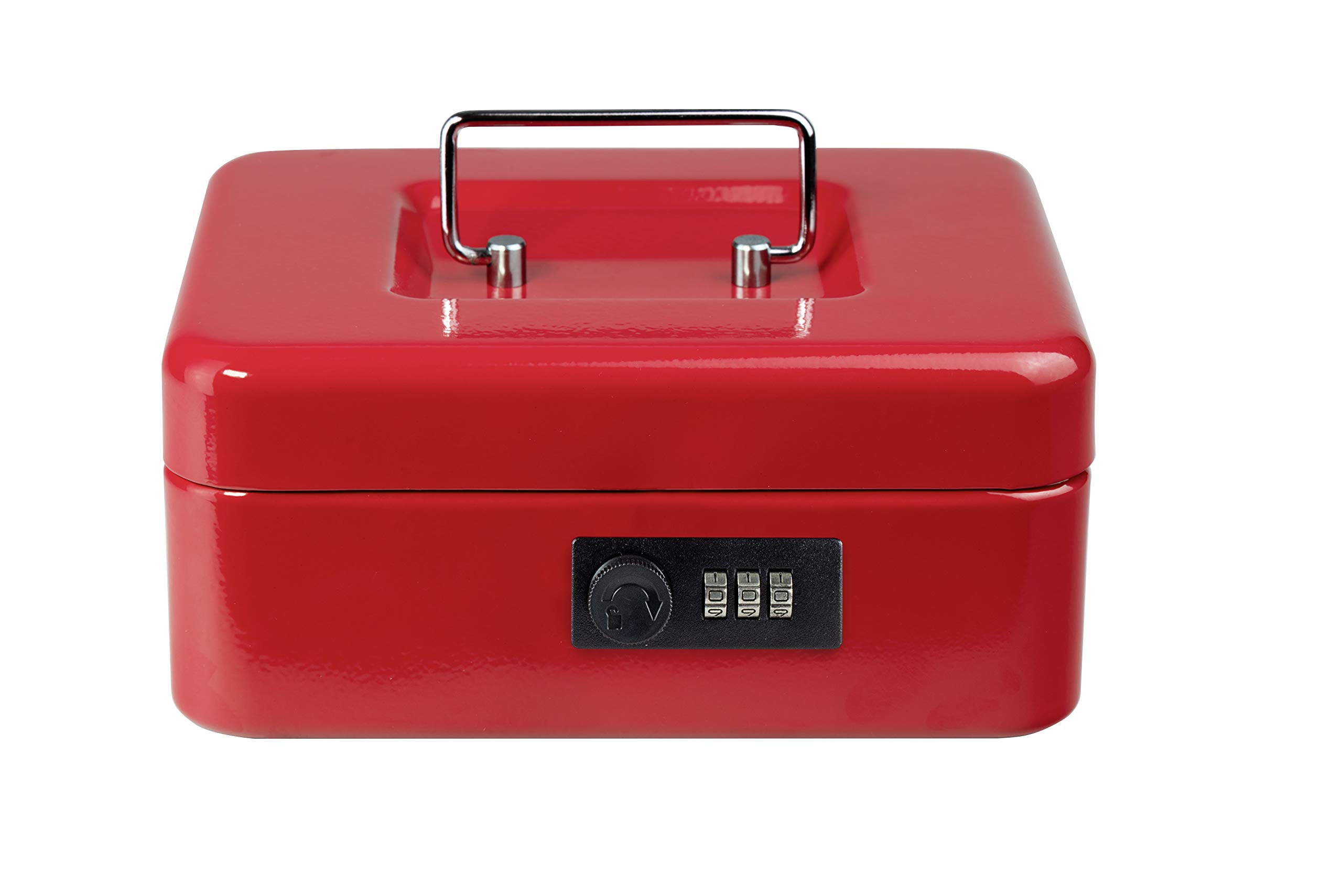 Burg-Wächter Secure Steel Lock Box with Combination Lock - Code 5020, Red | Ideal for Home, Office & Travel Security (Safe Storage for Valuables, Keys & Documents)