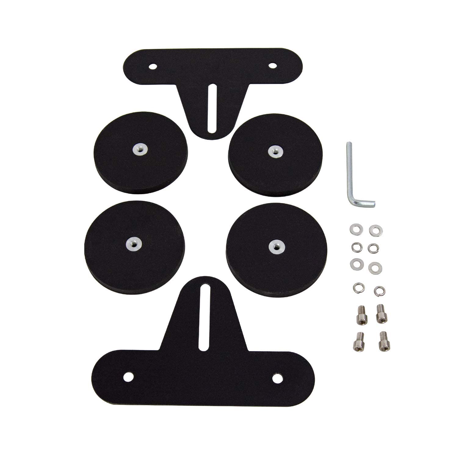 2PCS Universal Magnetic Mounting Brackets for LED Light Bars, Off-Road Driving Lights, Fog Lights & Work Lights - Heavy Duty Sucker Holder Magnet Base for Hood, Roof & Truck Mounting - Perfect for Off-Roading, Camping & Emergency Lighting
