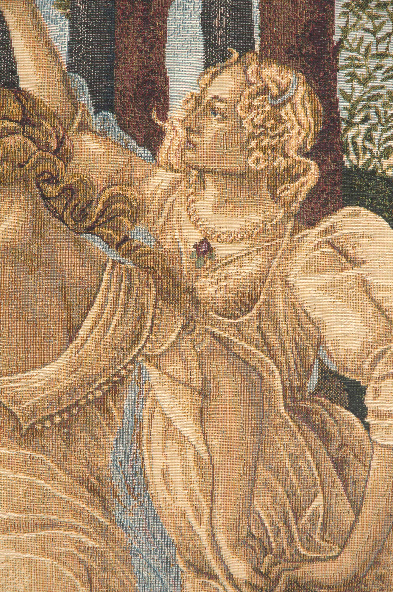 Charlotte Home Furnishings Tre Grazie Italian Tapestry Wall Hanging 38x26 Inch - Botticelli Inspired Viscose Cotton Polyester Blend Wall Art for Living Room, Bedroom & Office Decor
