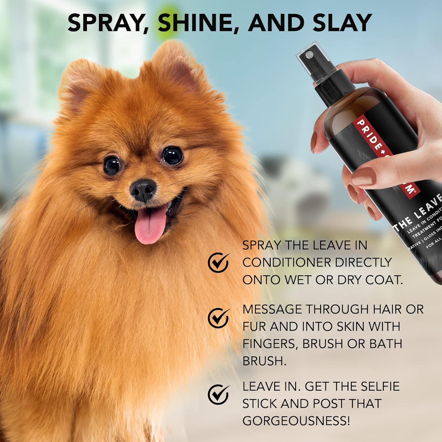 Best Leave-In Conditioner for Dogs - Detangling & Moisturizing Dog Hair Care - Perfect for Grooming, Bathing & Daily Use