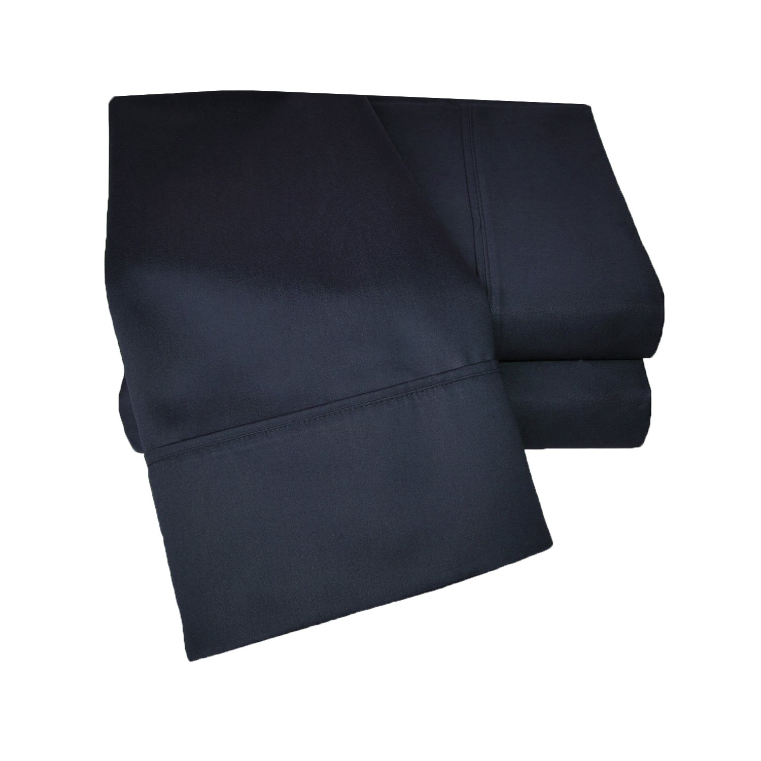 Premium 4-Piece Cotton Blend Bed Sheet Set - Full Size, Navy Blue - Soft & Breathable for Comfortable Sleep - Perfect for Master Bedroom, Guest Room & Dorm