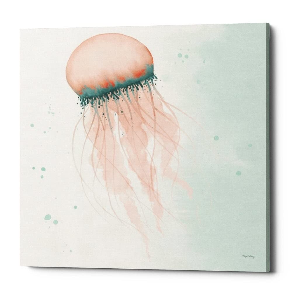 Elyse DeNeige 'Splash IV' Abstract Canvas Wall Art - 37x37 Inch Modern Painting for Living Room, Bedroom & Office Decor