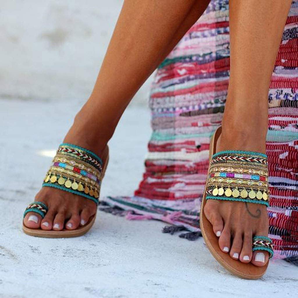 BORAMAX Women's Handmade Greek Style Flip Flop Sandals with Toe Ring - Comfortable Flat Beach Sandals for Summer, Vacation & Casual Wear