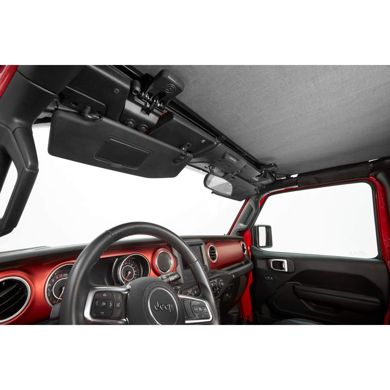 Bestop-5261035 Safari Bikini Top Header for 2018-2020 Jeep Wrangler JL 4-Door (Black Diamond) - Convertible Soft Top Replacement for Summer Off-Road Adventures