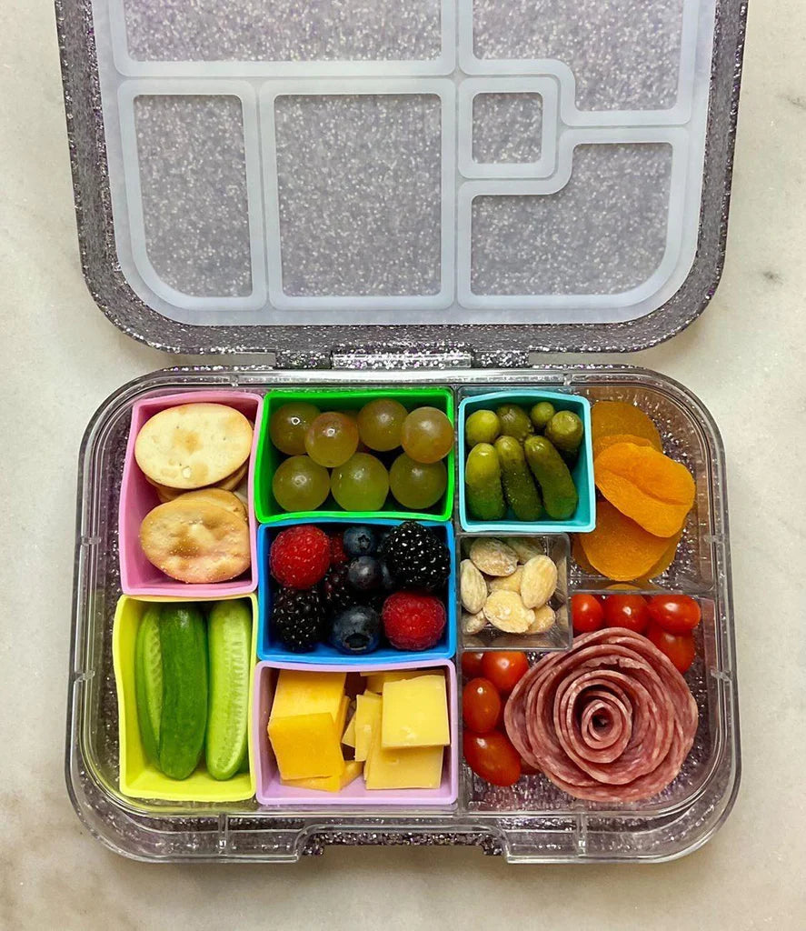 Premium Munch Cups Rectangle - Durable Blue Snack Containers for Kids, Travel, School & Picnics | BPA-Free & Leak-Proof Design