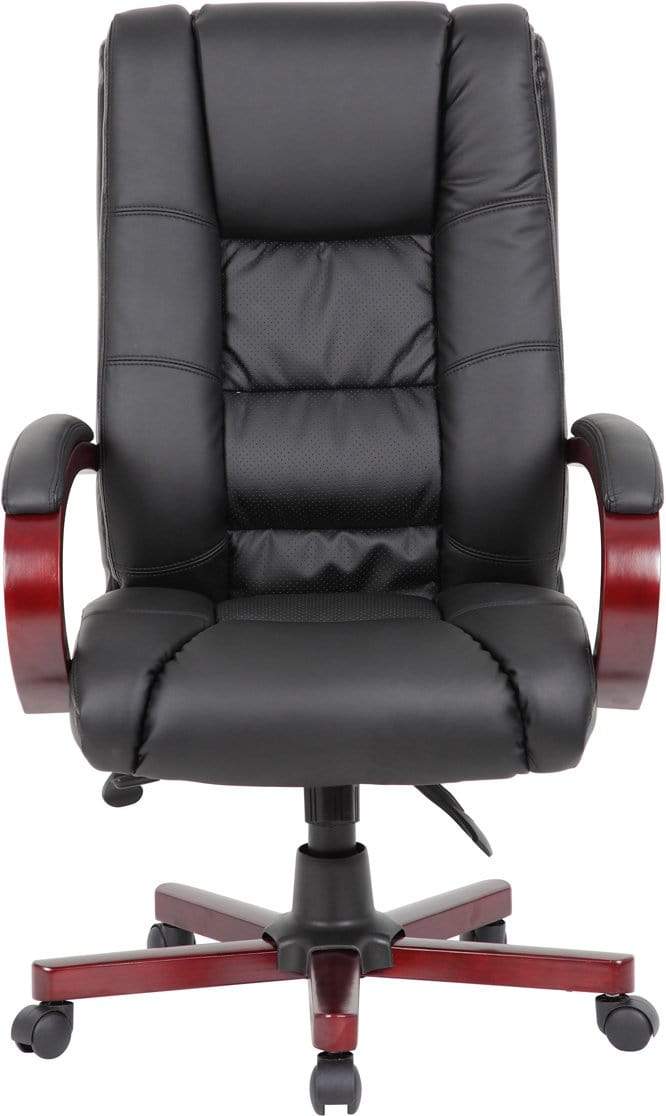 Premium Boss High Back Executive Office Chair with Wood Finish [B8991 C] - Ergonomic Support for Long Work Hours in Home & Corporate Offices