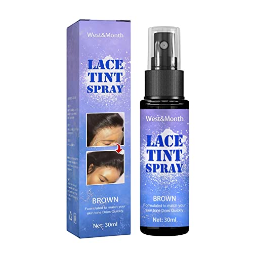 Non-Toxic Temporary Hair Color Spray for Wigs & All Hair Types - 30ml Lace Melting & Toning Spray with Small Hair Rollers (Size A) - Perfect for Cosplay, Halloween & Daily Styling