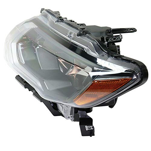 Compatible with 2017-2019 Nissan Rogue USA Built Halogen Headlight with LED Daytime Running Light - Left Driver Side Replacement - Perfect for Night Driving & Enhanced Visibility