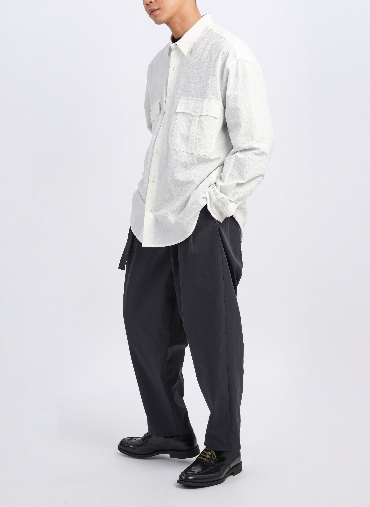 Premium Cotton Seersucker Classic Utility Pocket Shirt for Men | Breathable Summer Casual Wear | Perfect for Outdoor Activities, Beach Vacations & Business Casual