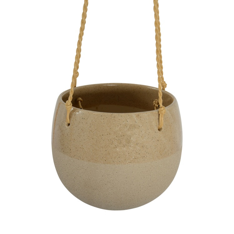 Handmade Capri Hanging Pot - Terracotta Clay Planter for Indoor/Outdoor Plants - Perfect for Balcony, Patio & Garden Decor