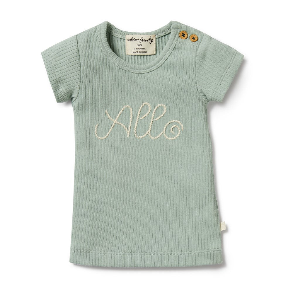 Allo Organic Ribbed T-Shirt for Women | Soft & Comfortable Cotton Tee | Perfect for Casual Wear, Layering & Everyday Outfits