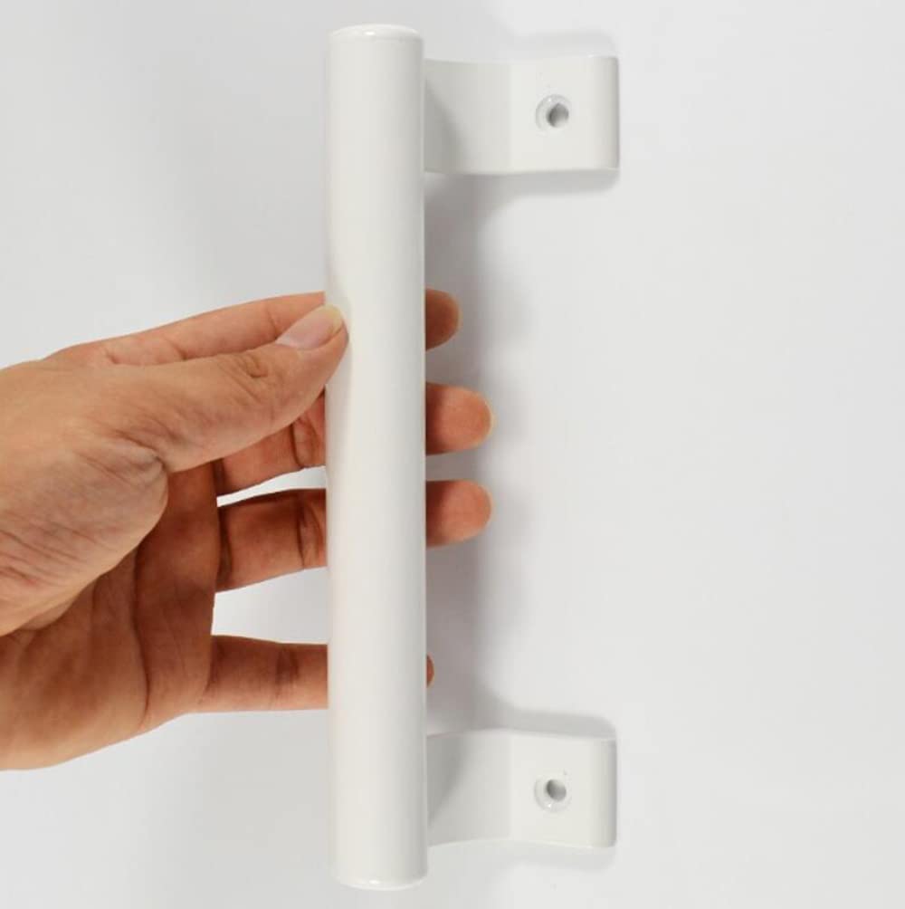 Kafenda 8 Inch Aluminum Alloy Sliding Door Handle - Modern White Metal Handle for Balcony, Bathroom, Closet, Warehouse & Garden Doors - Durable & Stylish Upgrade for Home & Office Spaces