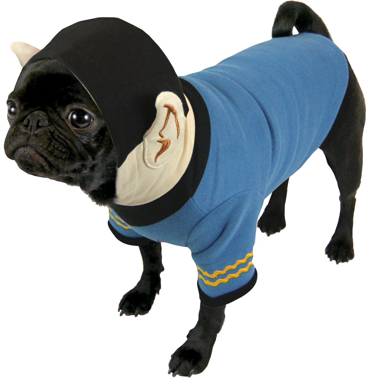 Star Trek Spock Hoodie for Dogs - Large Size | Cute Pet Costume for Halloween, Cosplay & Dog Parties