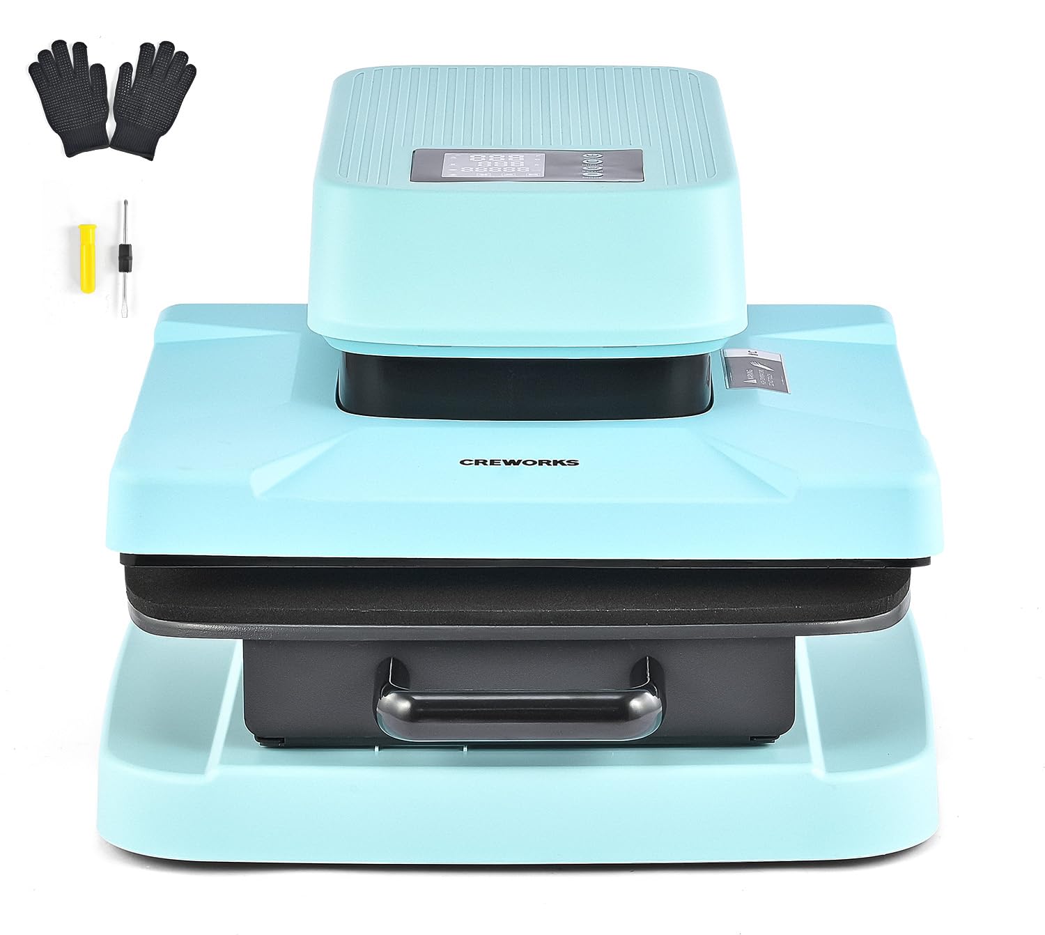 CREWORKS 15x15 Inch Auto Heat Press Machine for T-Shirts - Digital Automatic T-Shirt Press with Smart Auto Release (38x38cm) | Professional Even Heating for Sublimation Printing | Perfect for Custom Apparel, DIY Projects & Small Business T-Shirt Production