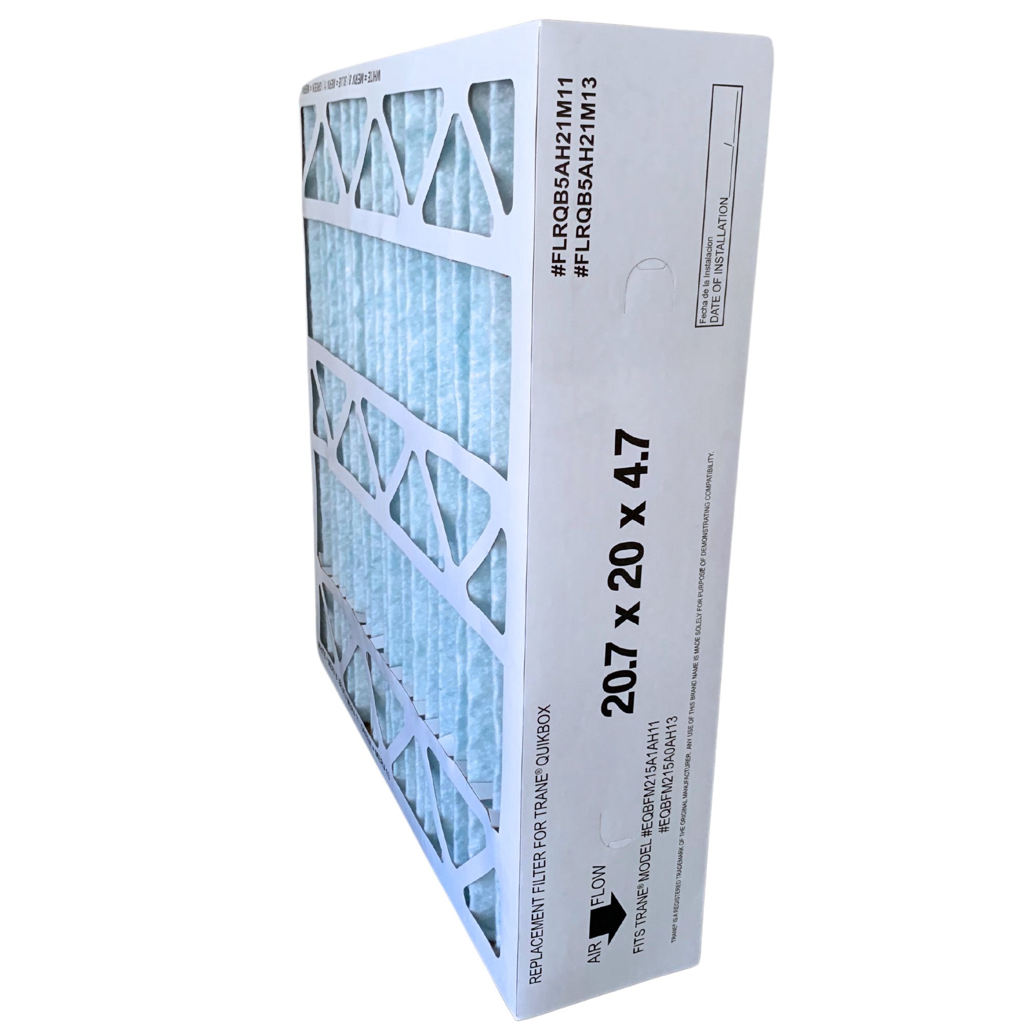 Trane FLRQB5AH21M11 Compatible Air Filter 20.7x20x4.7 MERV 11 - 2 Pack for Improved Indoor Air Quality in Homes & Offices
