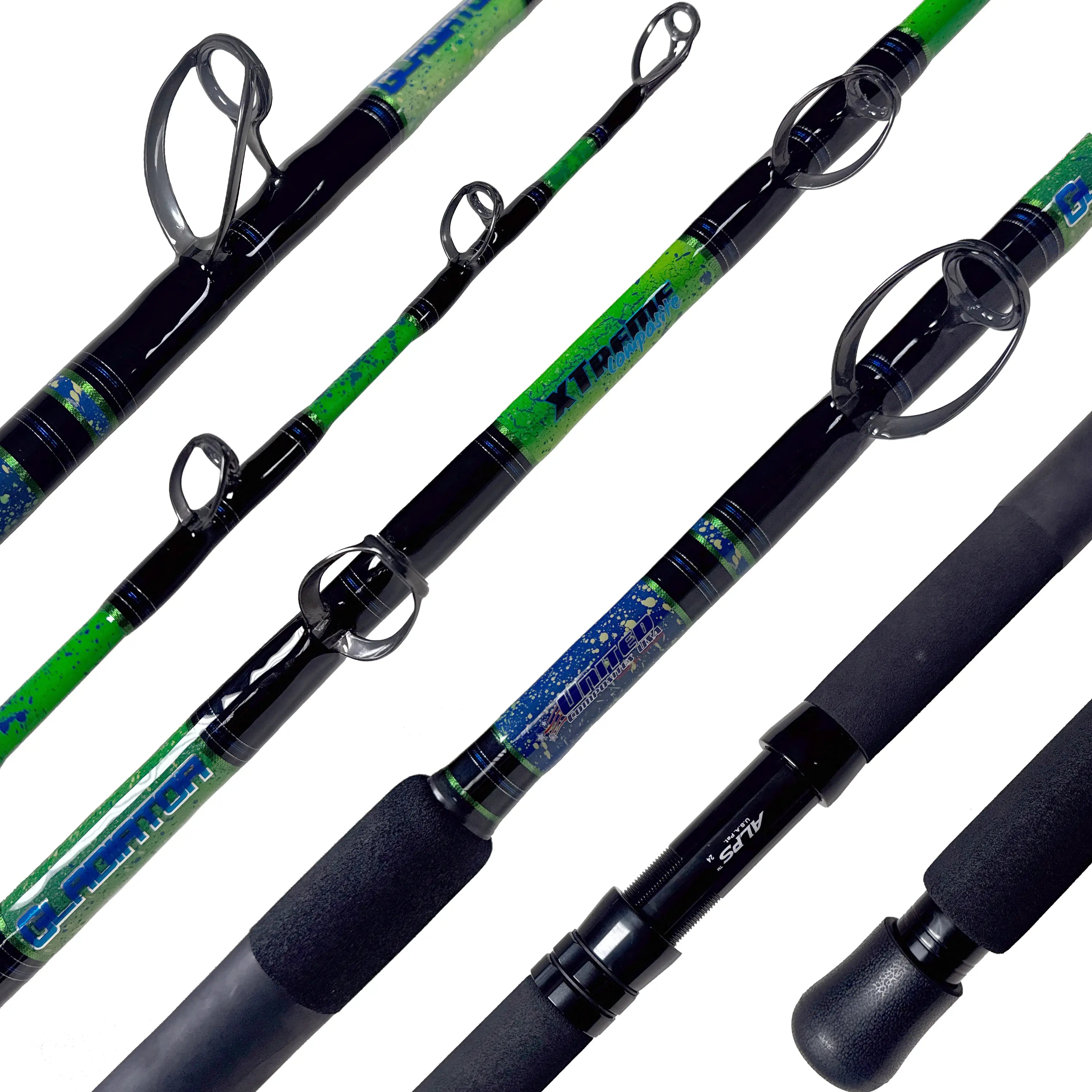 United Composites Limited Edition Mahi Rail Fishing Rods - Premium Saltwater Trolling Rod for Offshore & Deep Sea Fishing - Perfect for Mahi Mahi, Tuna & Big Game Fish