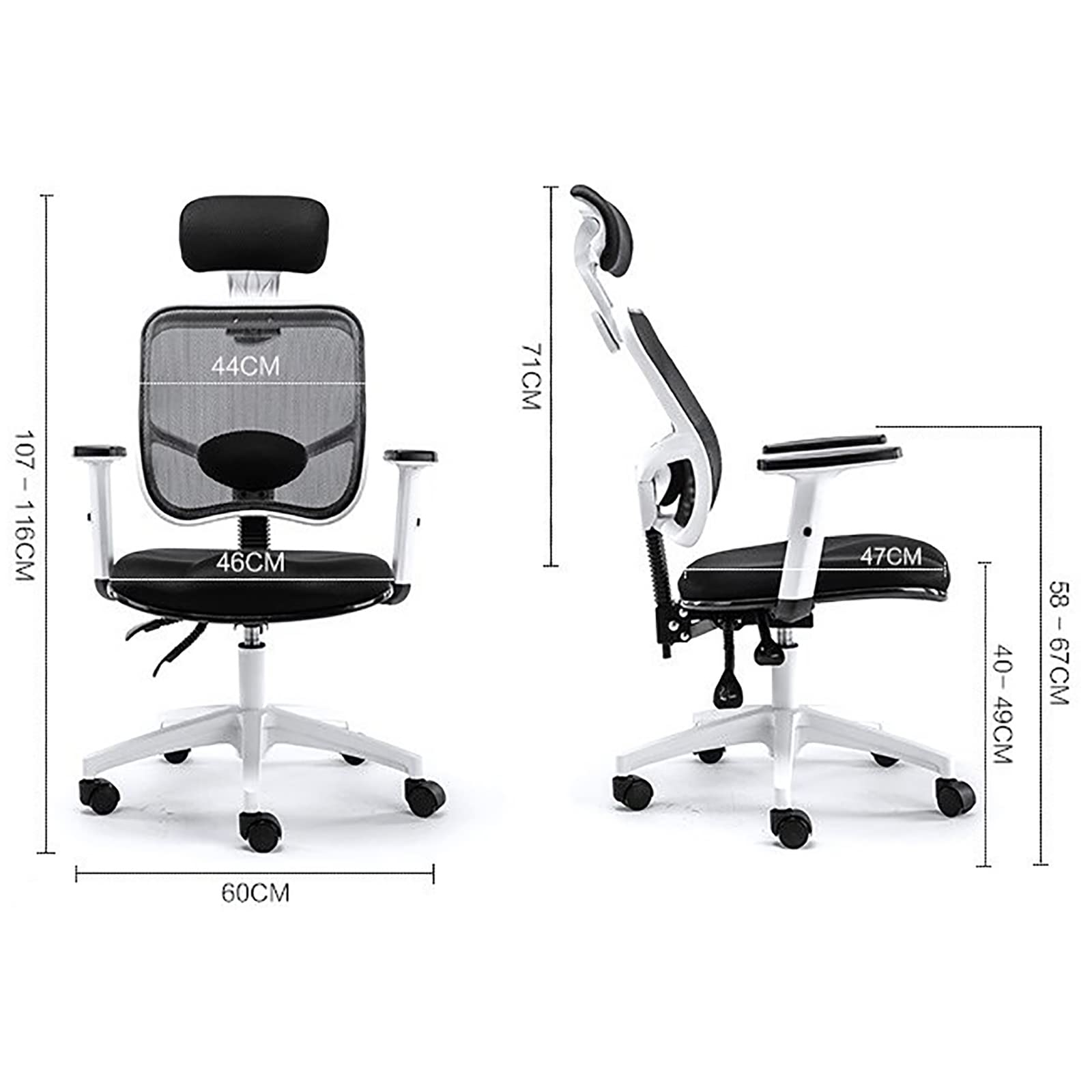 Ergonomic Gaming Chair with Adjustable Height, 360° Swivel, Headrest & Lumbar Support - Comfortable Computer Office Chair for PC Gamers and Remote Workers