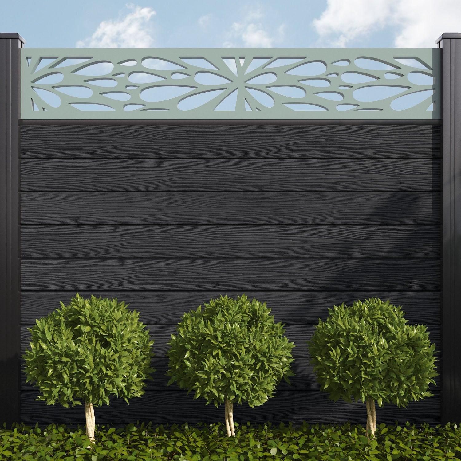 Blossom Fence Screen - Decorative Privacy Fence Panel for Garden, Patio & Backyard - Outdoor Flower Trellis for Plants & Vine Support