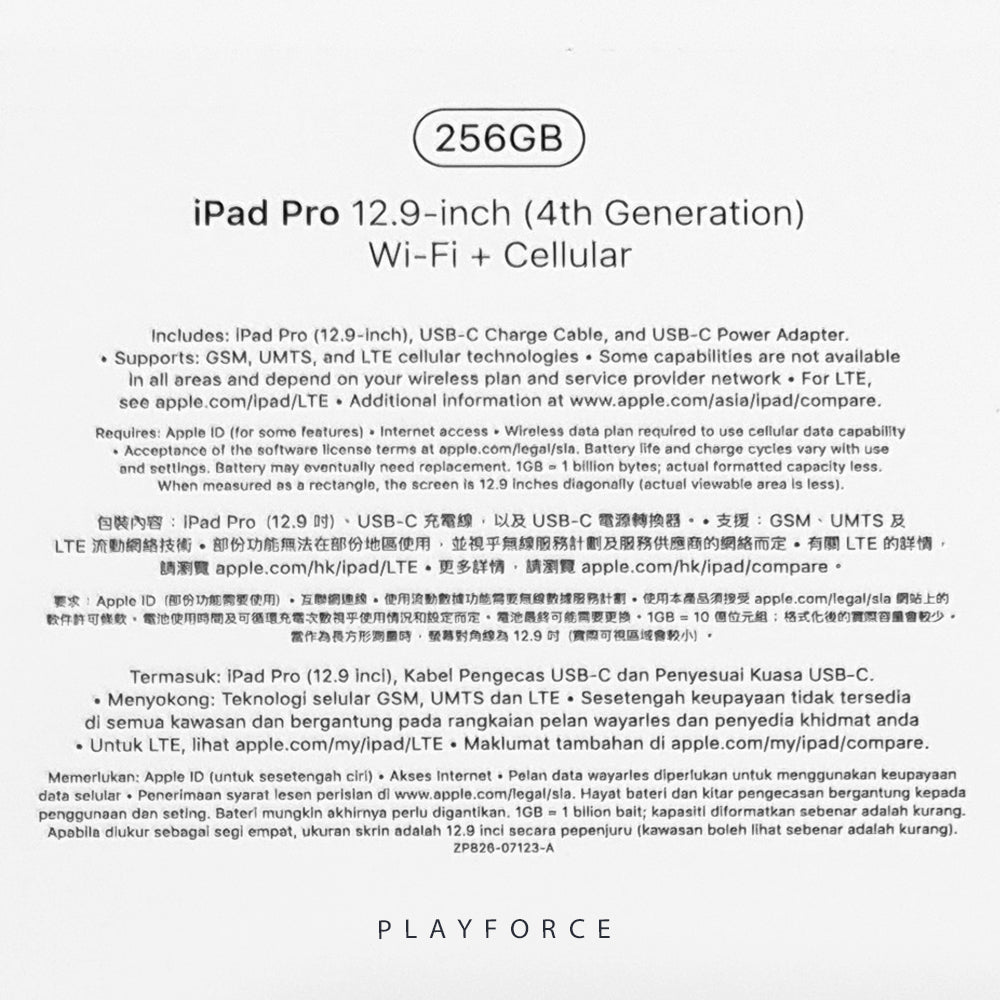 Apple iPad Pro 12.9-inch (4th Generation, 2020) 256GB Wi-Fi + Cellular - Space Gray - Premium Tablet for Work, Study & Creative Projects