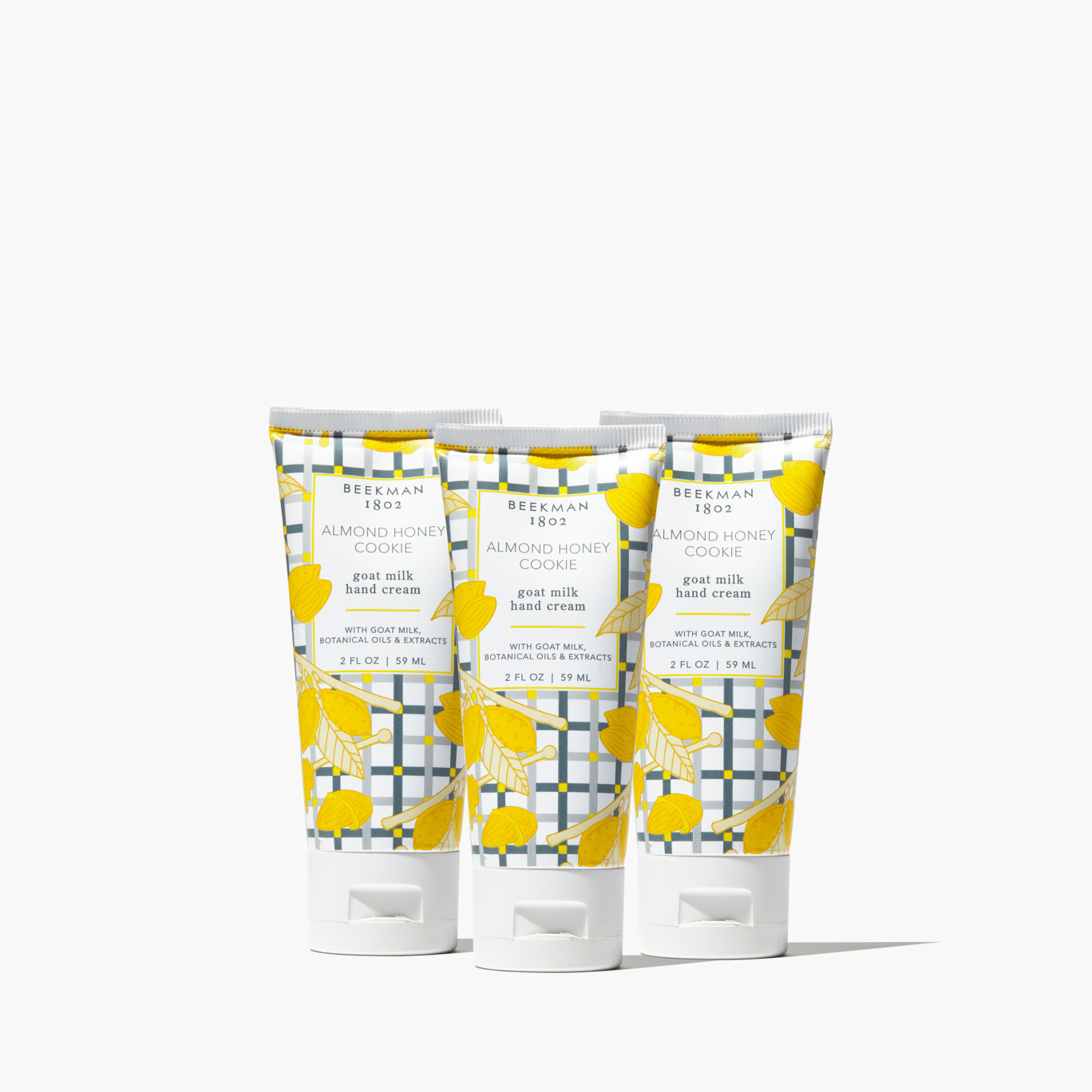 Almond Honey Cookie Mini Hand Cream Set of 3 - Moisturizing & Nourishing Travel-Sized Hand Care - Perfect for Dry Skin, Gifts & On-the-Go Use