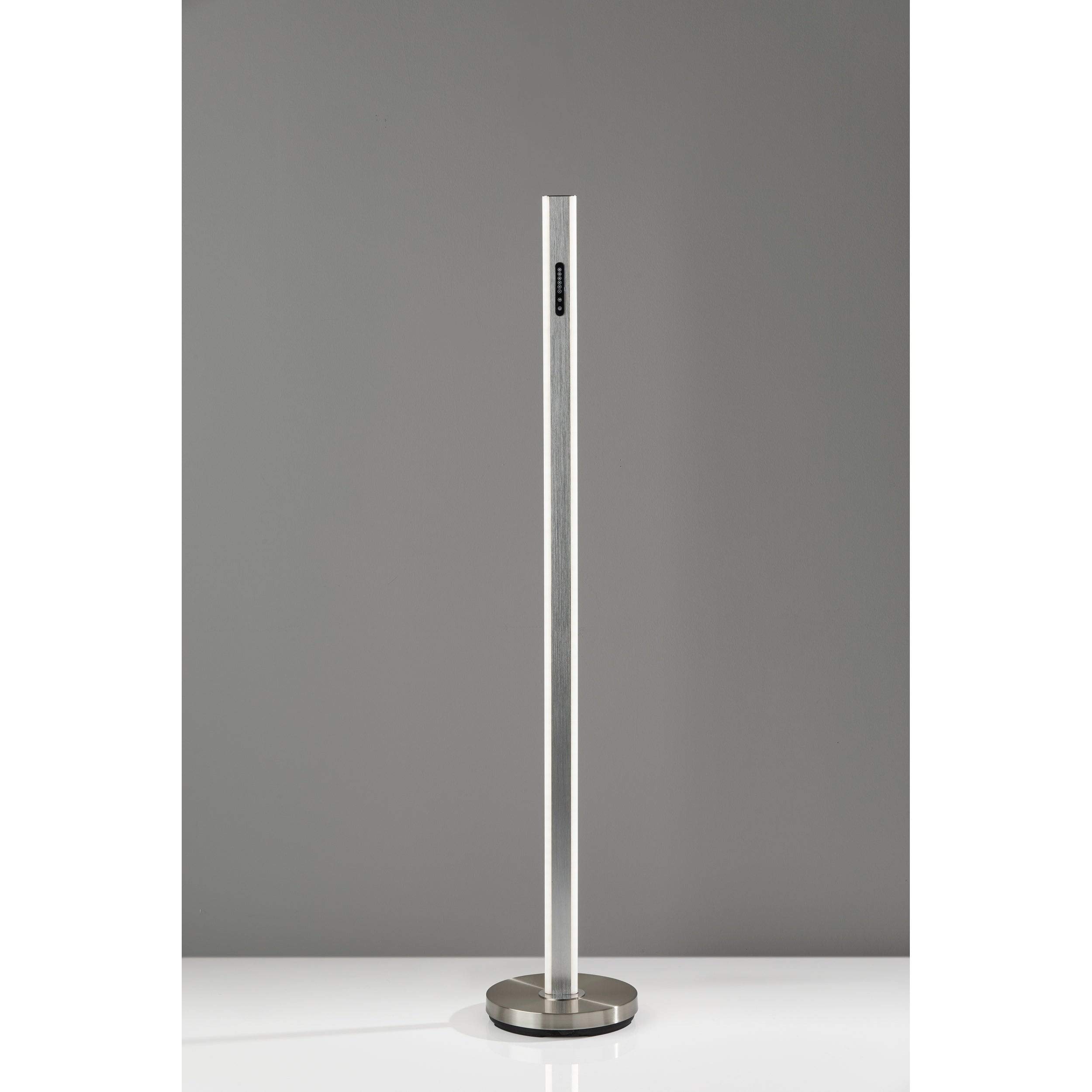 Brushed Steel LED Wall Washer Light Fixture - Silver Modern Contemporary Nickel Finish with Bulbs Included - Energy Efficient Indoor/Outdoor Lighting for Living Room, Bedroom, Patio & Garden