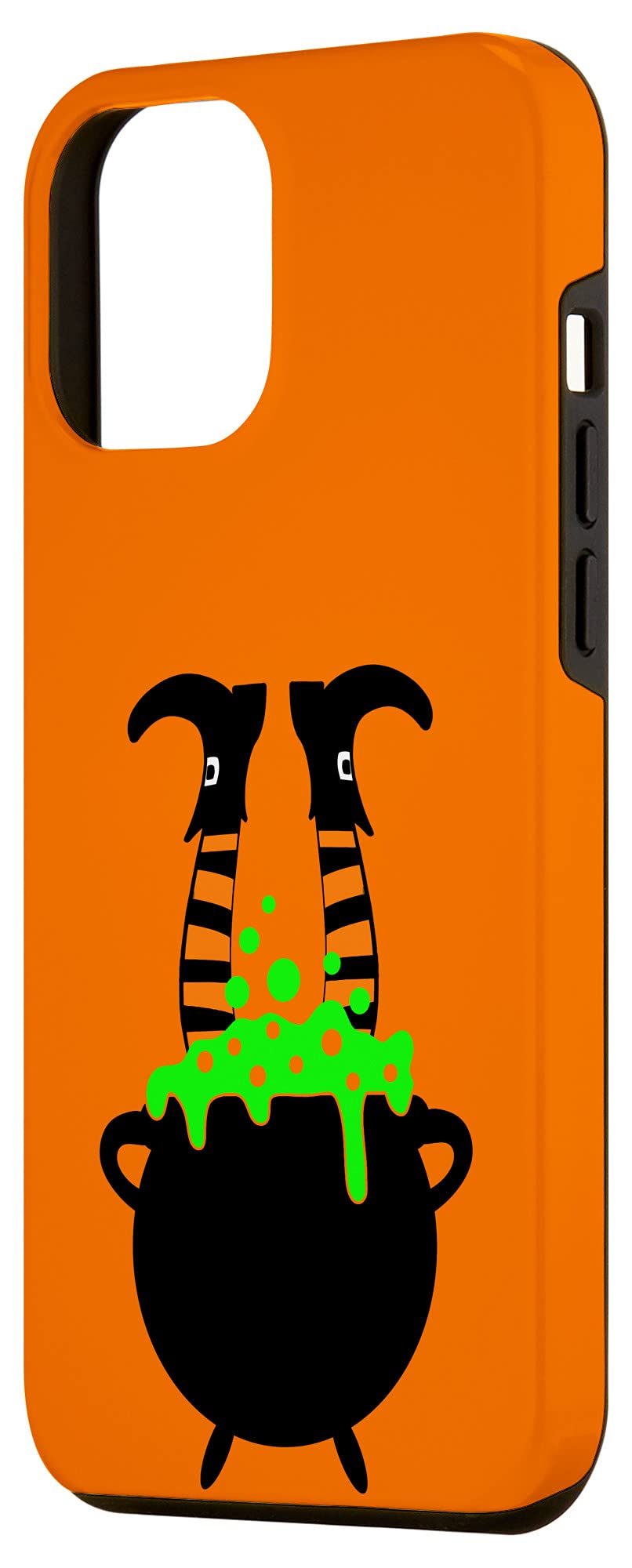 iPhone 12 Pro Max Halloween Case - Wicked Witches & Cauldron Design - Spooky Witch Legs Phone Cover - Perfect for Halloween Parties, Trick or Treating & Themed Events