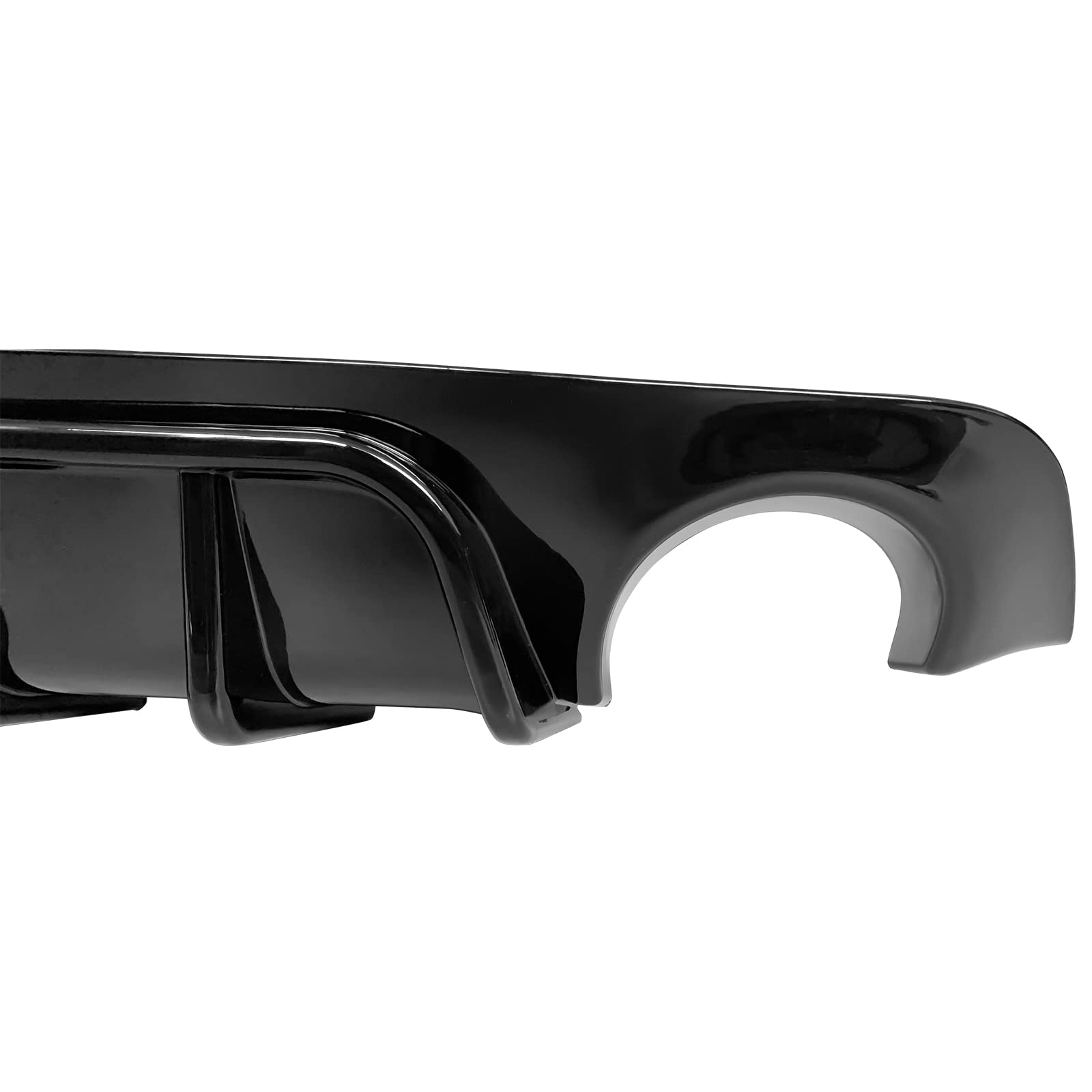 **FREEMOTOR802 Gloss Black Rear Diffuser with LED Brake Light for 2018-2024 Infiniti Q50 | PP Bumper Lip Spoiler & Valance Panel | Exterior Styling Trim Kit – Upgrade Your Ride for Sporty Looks & Nighttime Safety**    *(Perfect for car enthusiasts seeking aggressive styling, improved aerodynamics, and enhanced rear visibility during night driving.)*