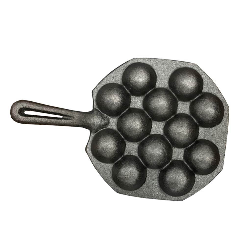 DOITOOL Cast Iron Octopus Ball Maker Pan - Nonstick 12-Hole Grill Pan for Stovetop, Egg Ball Baking & Takoyaki - Perfect for Home Cooking, Party Snacks & Japanese Street Food Style