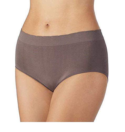 Carole Hochman Women's Silky Soft Seamless Full Coverage Modern Brief Panties 5-Pack - Regular & Plus Size Underwear Multipack for Everyday Comfort and All-Day Wear