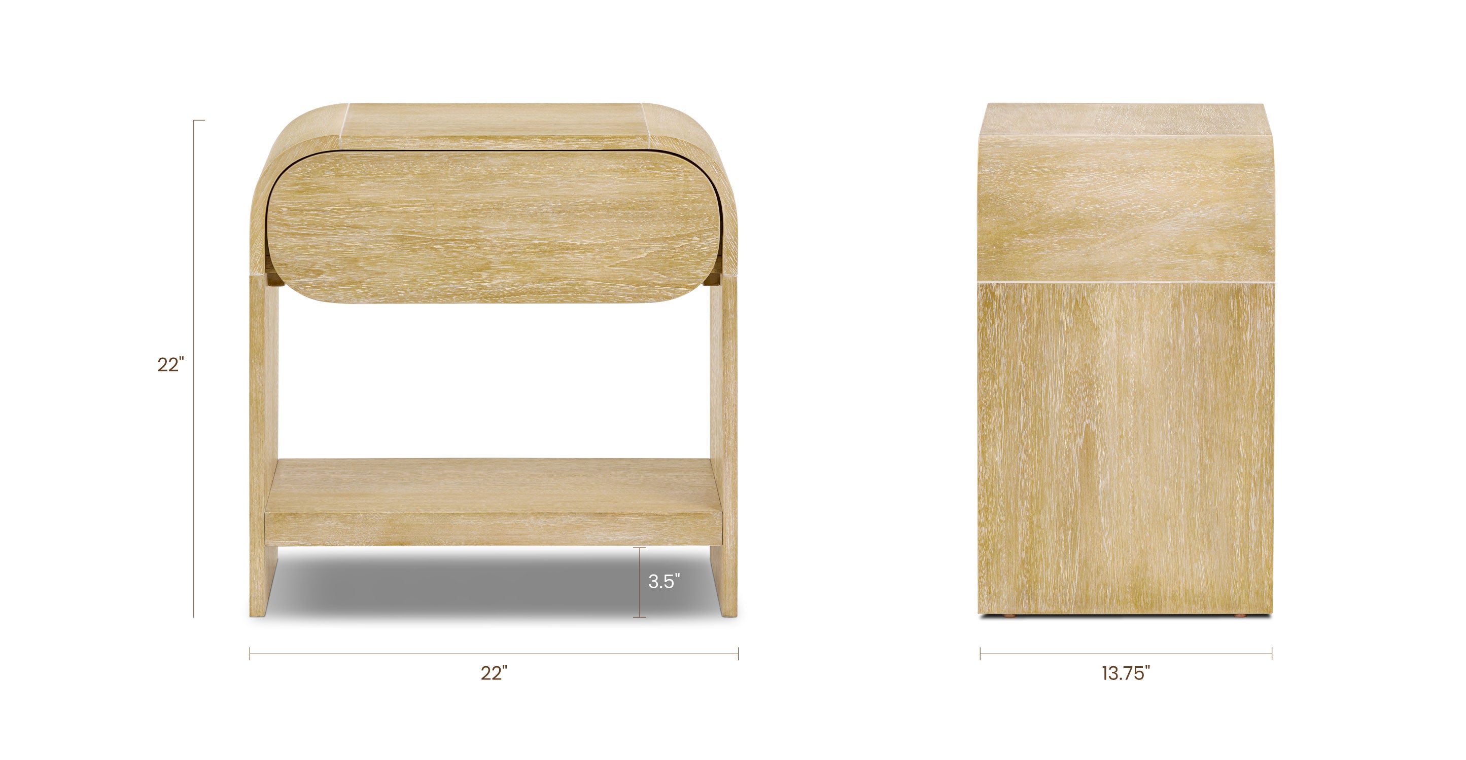 Modern Nightstand with USB Ports and Drawer - Bedside Table for Bedroom, Living Room, or Office - Perfect for Charging Devices and Storage