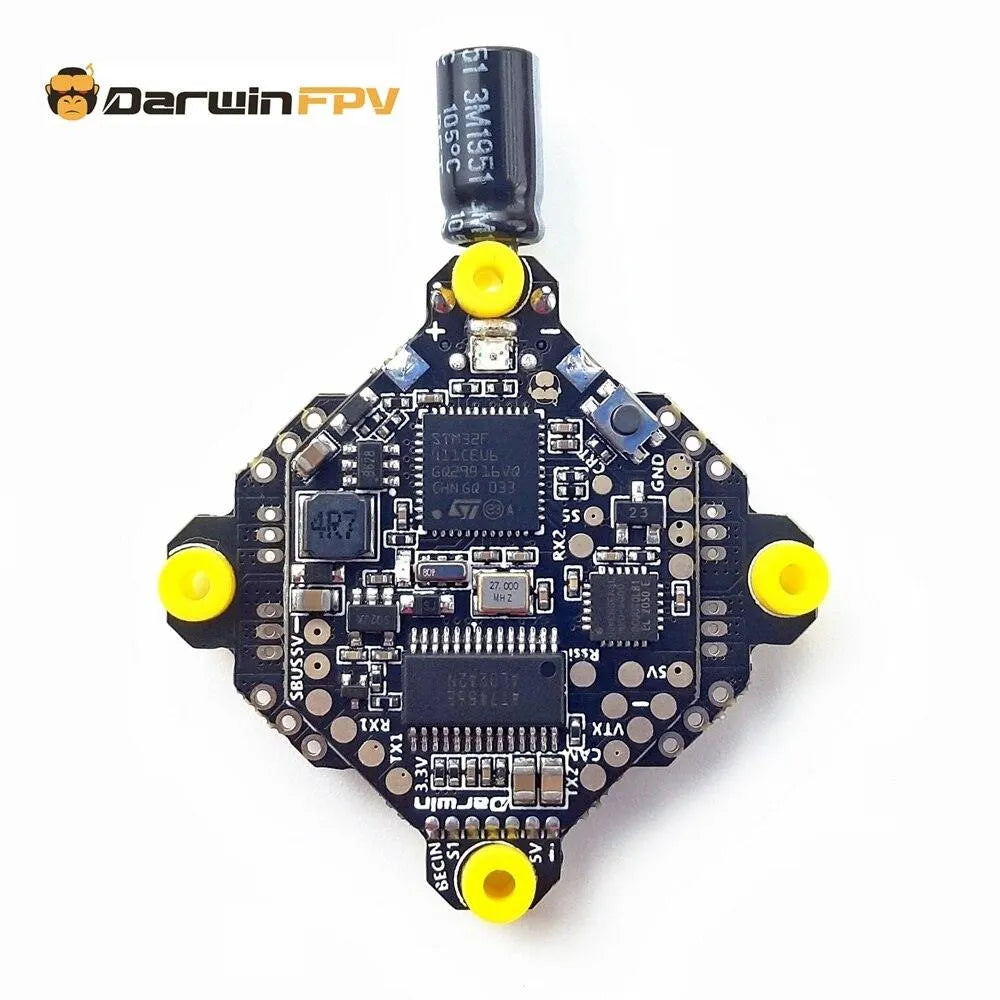 DarwinFPV 15A 1-3S F411 Ultralight Whoop AIO Flight Controller for Baby Ape Pro Drone - Perfect for FPV Racing and Indoor Flying