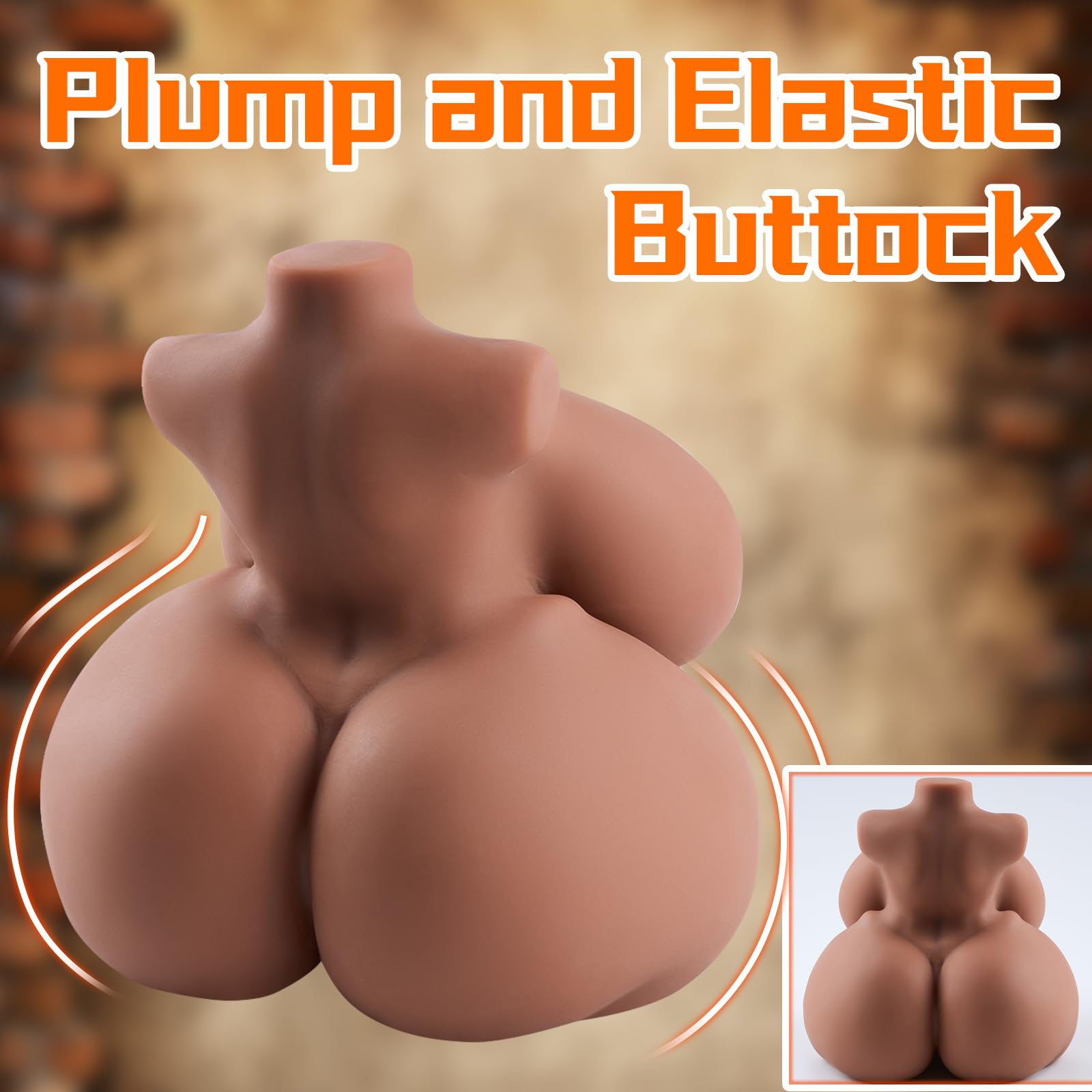 Realistic Male Sex Doll with Thrusting Dildo - Unisex Shemale Torso Toy for Men & Couples | Big Penis, Muscular Ass & Tight Anus | Perfect for Solo Play, Couples Fantasy & BDSM Scenes
