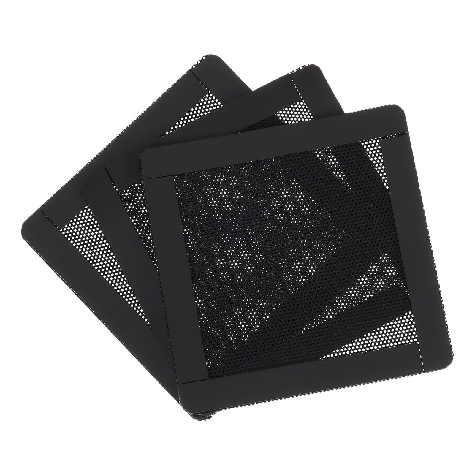 MECCANIXITY 3PCS 90x90mm Magnetic PC Dust Filter - Black PVC Computer Case Cooler Dustproof Mesh Cover for PC Chassis, Speakers & Gaming Rigs | Perfect for Dust Protection & Airflow Optimization in Home/Office Setups