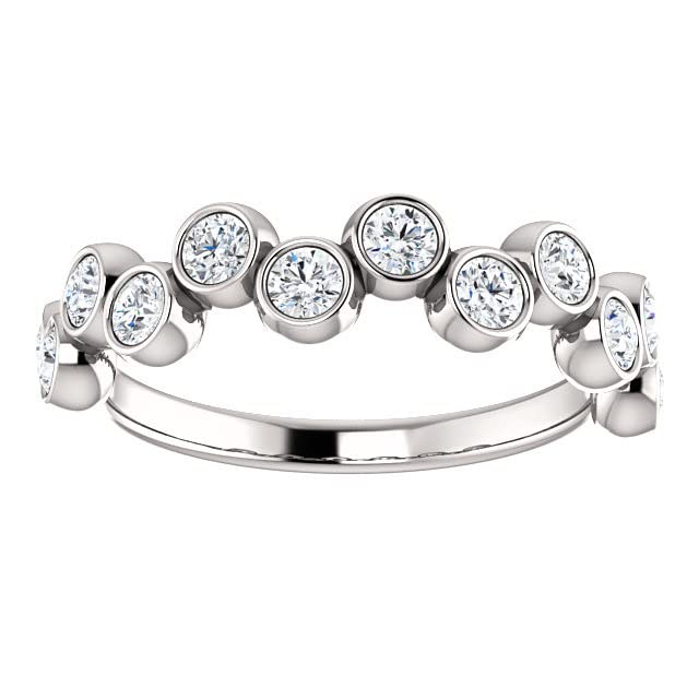 3.00mm Round Brilliant Cut VVS1 Moissanite Diamond Promise Ring for Women - Wedding Band, Engagement Ring, Bridal Jewelry - Perfect for Proposals, Anniversaries & Special Occasions