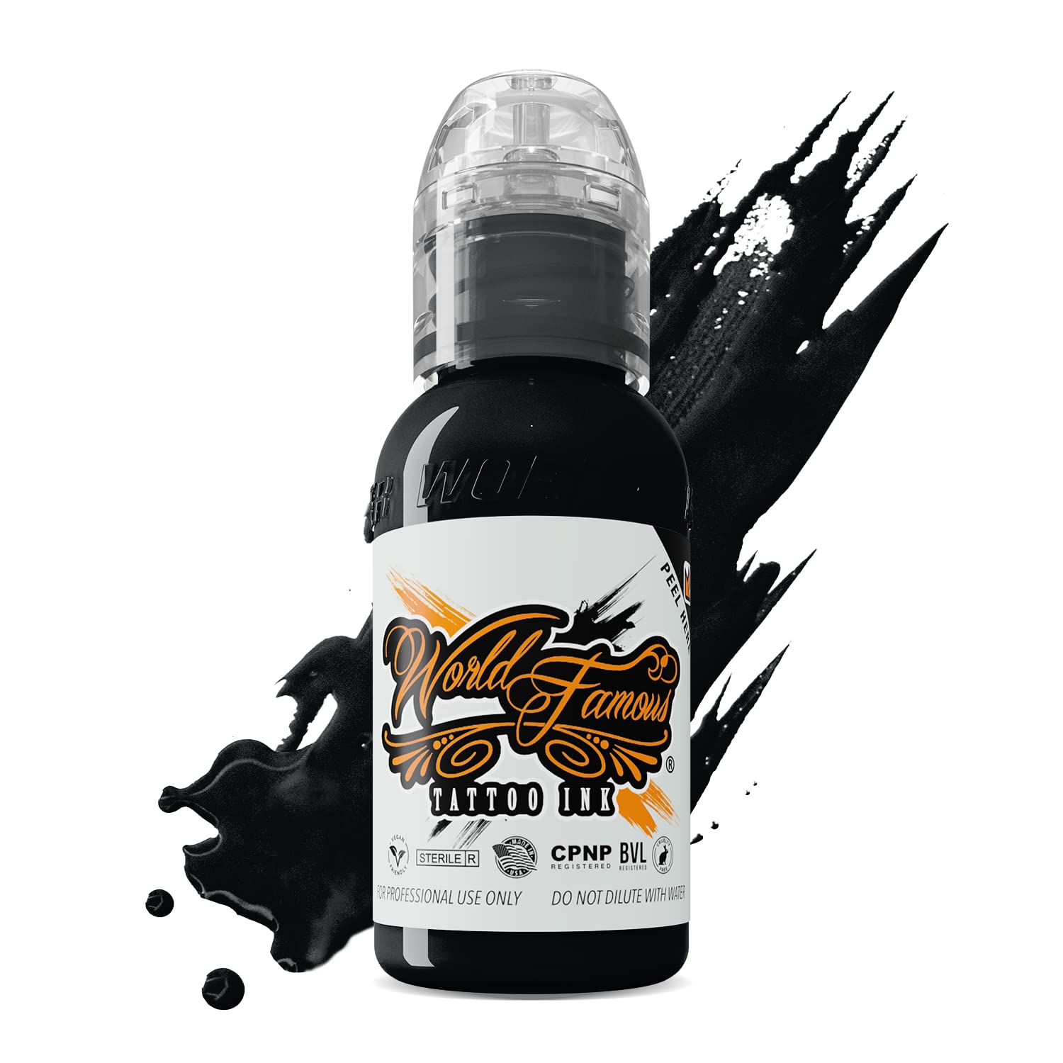 Professional Blackout Black Tattoo Ink - High Pigment Vegan Tattoo Ink for Artists | Skin-Safe, Non-Toxic & Bold Shades | 1 oz Bottle | Perfect for Sleeves, Cover-ups & Dark Tattoo Designs