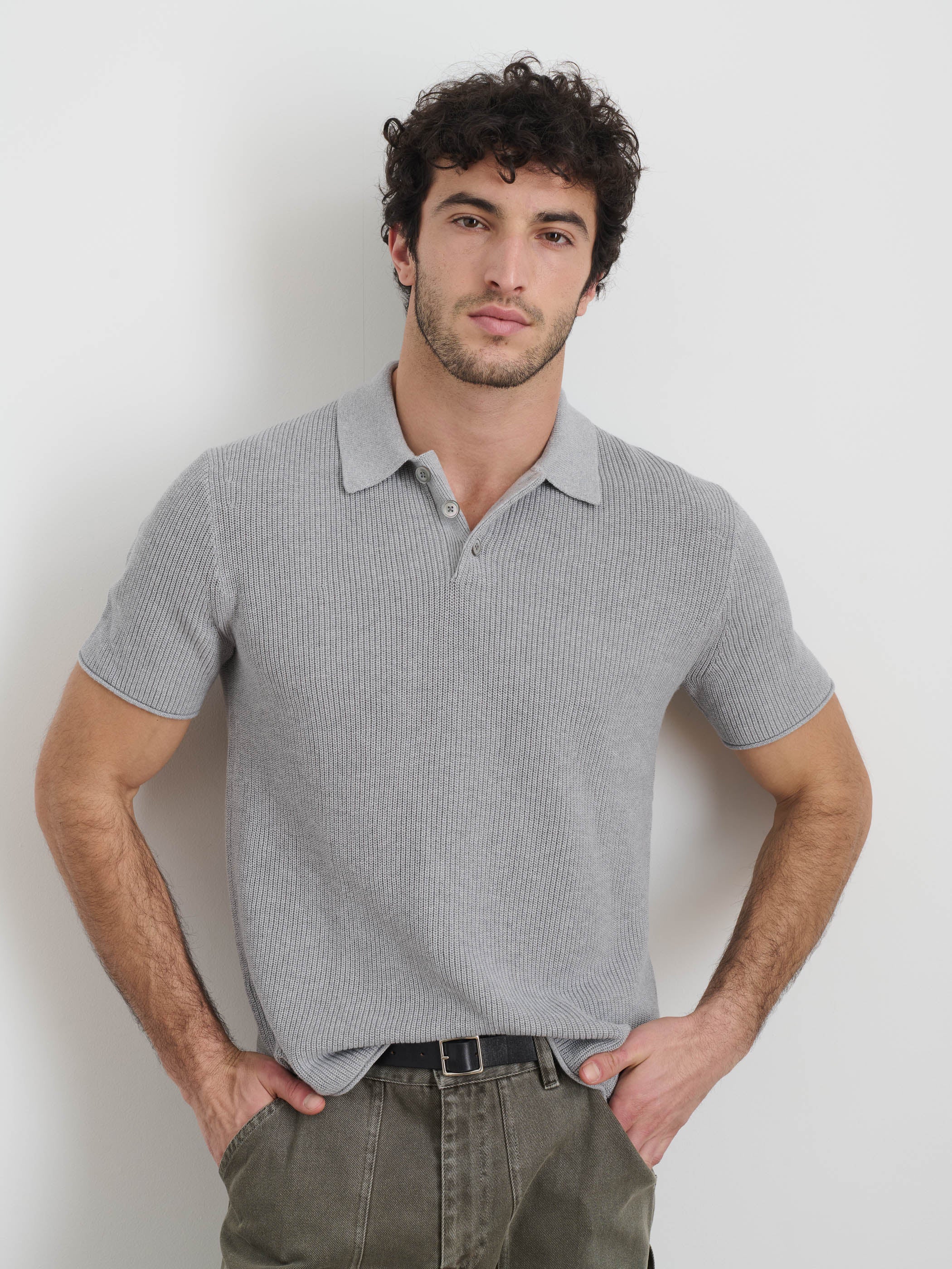 Eastwood Men's Polo Shirt - 100% Cotton Linen Blend Casual Button Down Shirt for Summer | Golf, Office & Outdoor Wear