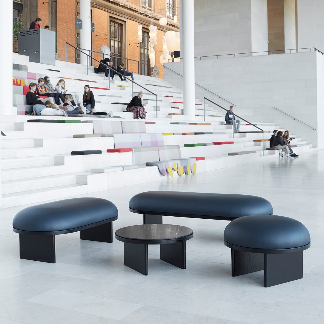 Anza Upholstered Bench - Modern Fabric Bench with Sturdy Wooden Legs for Living Room, Bedroom, or Entryway