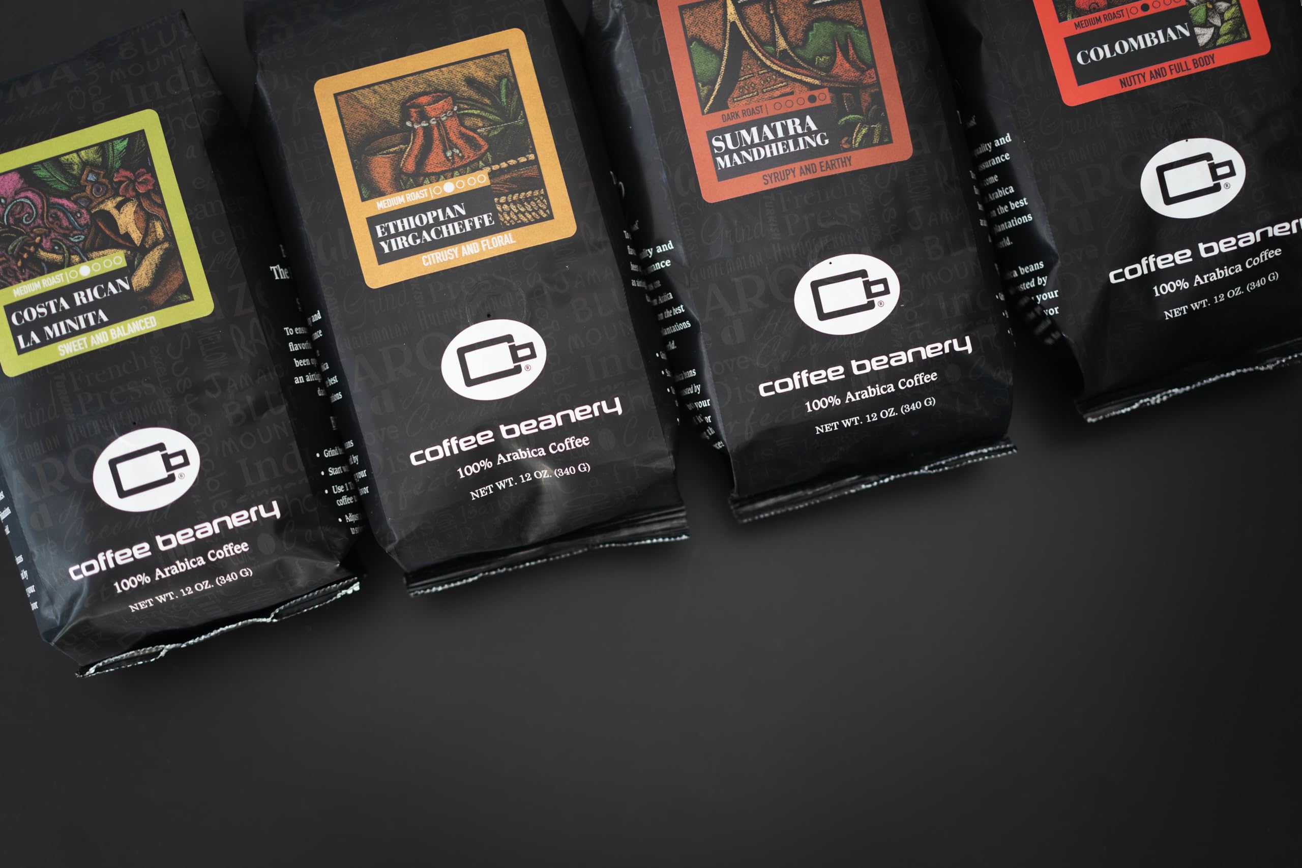 Premium Ethiopian Yirgacheffe Specialty Coffee - 12oz Bag, Light Roast, Automatic Drip Ground | Single Origin Arabica Beans for Home Brewing & Office Use