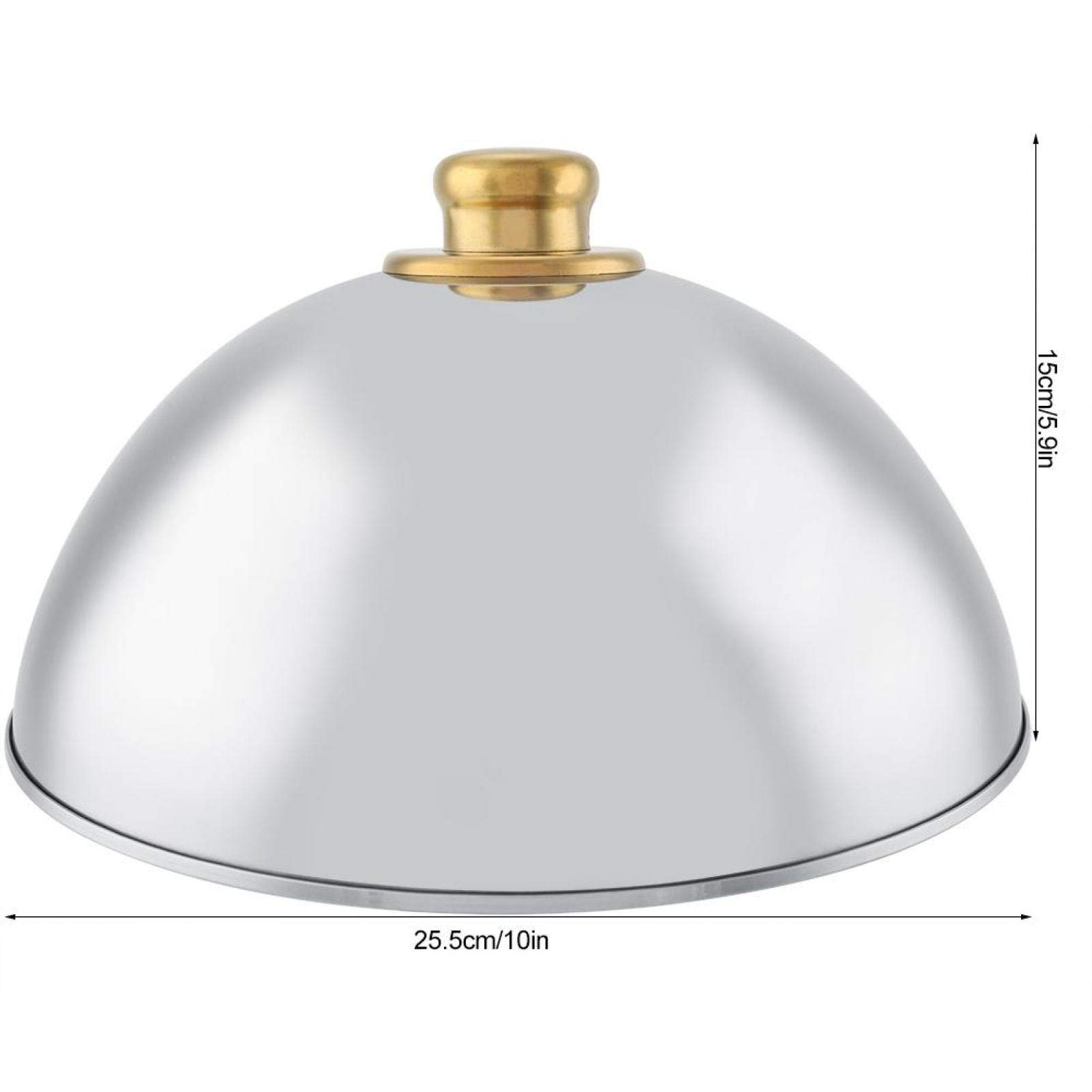 Haofy 12.5inch/10inch Stainless Steel Food Cover - Restaurant Serving Dish Lid to Keep Food Warm - Dome Platter Cover for Parties, Dinner, Picnics - Durable & Reusable Kitchen Accessory for Catering & Home Use (10inch)