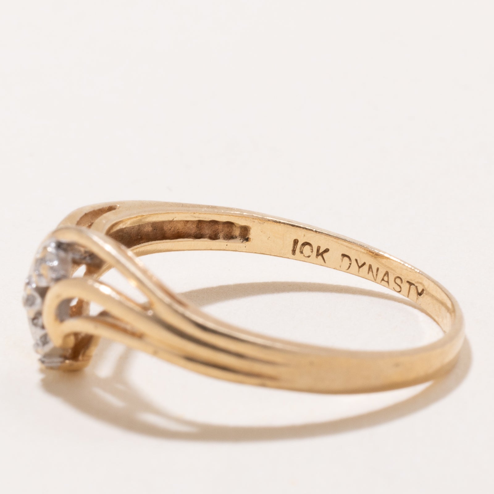 0.009ctw Diamond Chevron Ring for Women - Size 8 | Elegant Stackable Band for Everyday Wear & Special Occasions