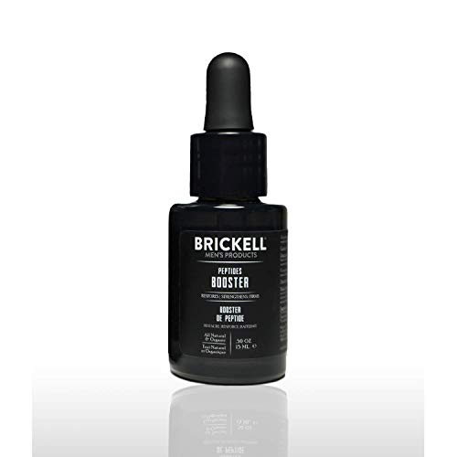 Brickell Men’s Protein Peptides Booster Serum – Natural & Organic Firming Face Serum for Men, Restores Skin, Boosts Collagen & Fights Aging – Unscented 0.5 oz – Perfect for Daily Skincare & Anti-Aging Routine