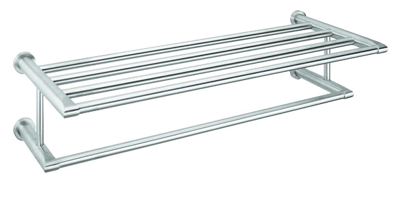 Modern Series Bathroom Towel Shelf - Rustproof Stainless Steel Wall Mounted Rack for Kitchen, Bathroom & Laundry Organization