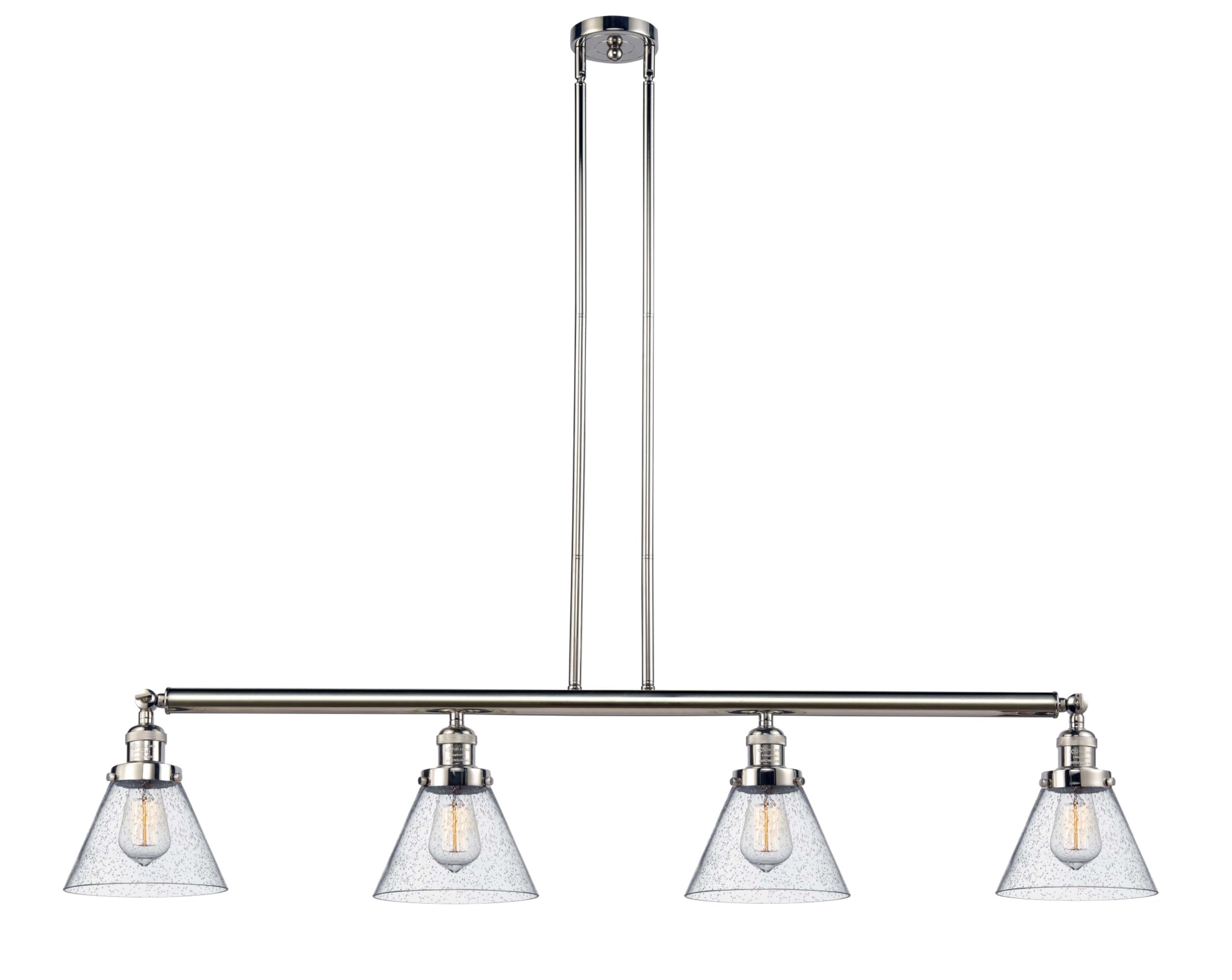 214-Piece G41 Large Cone 3-Light Island Pendant Light in Polished Chrome - Perfect for Kitchen Islands, Dining Rooms, and Modern Home Lighting
