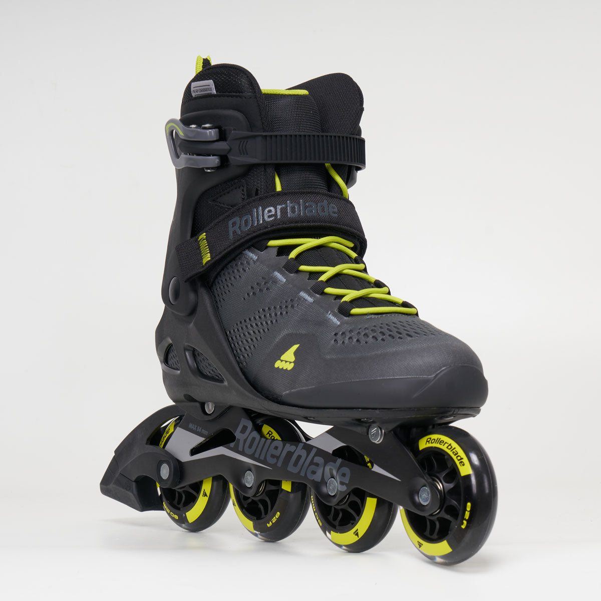 Rollerblade Macroblade 80 Men's Inline Skates - Black & Lime | High-Performance Fitness & Urban Skating | Perfect for Outdoor Exercise & City Commuting