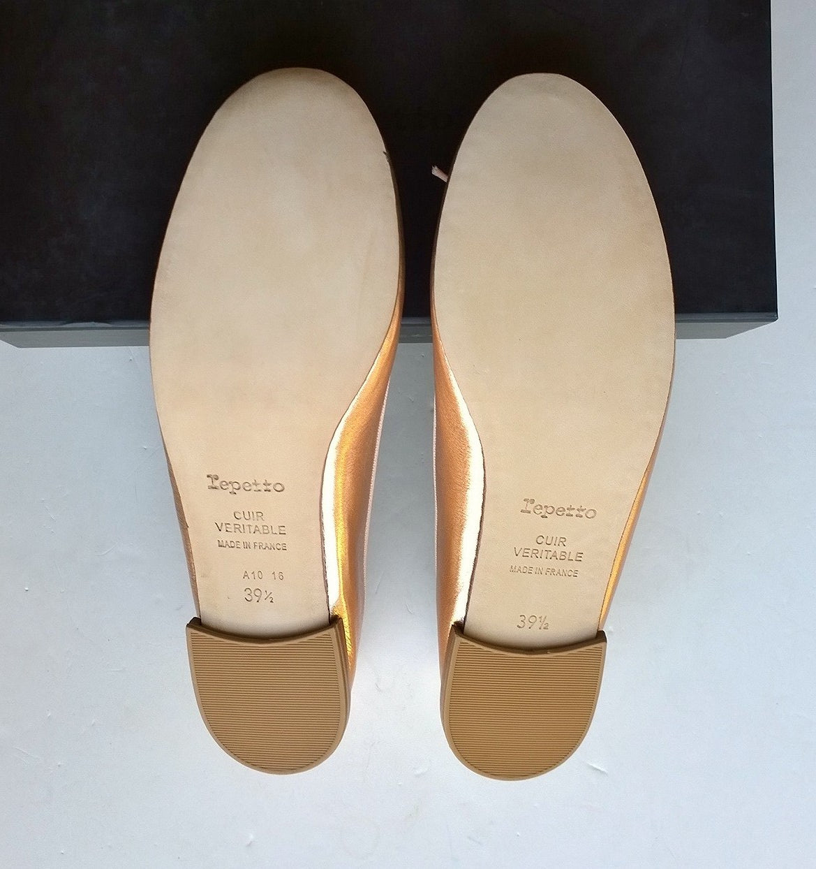 Repetto Rose Gold Leather Ballet Flats - Women's Metallic Ballerina Shoes for Dance, Casual Wear & Special Occasions