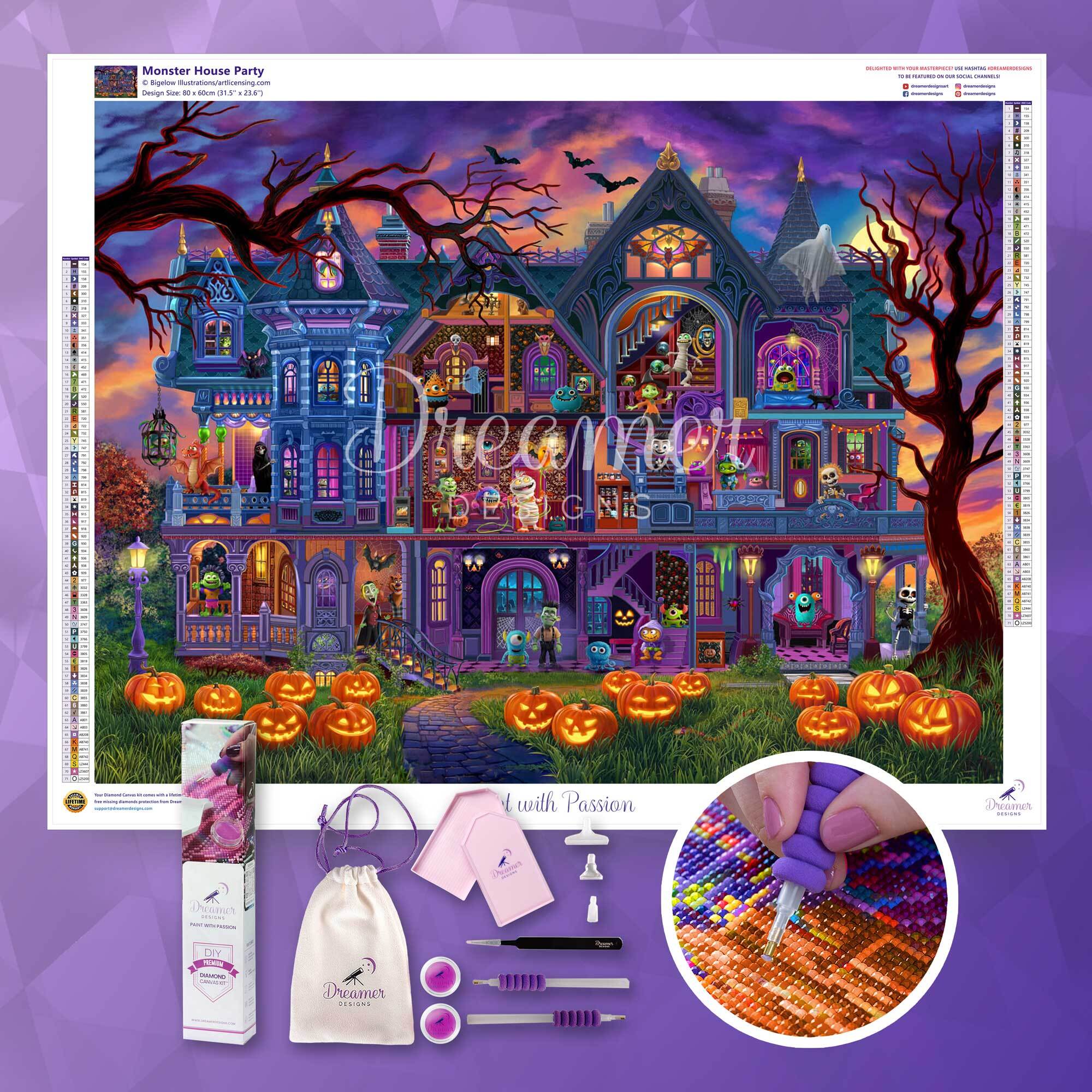 Monster House Party - Fun Halloween Decorations & Scary Props for Spooky Home Decor, Outdoor Yard Displays, and Themed Parties