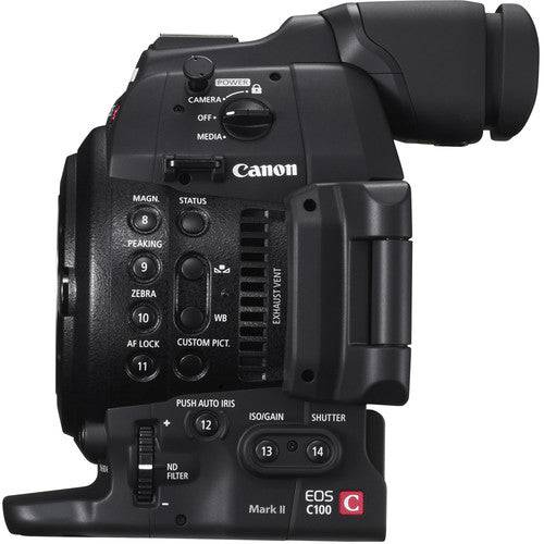Canon EOS C100 Mark II Cinema Camera with EF 24-105mm f/4L Lens - Professional 4K Video Recording for Filmmaking & Documentary Production (USA Version)