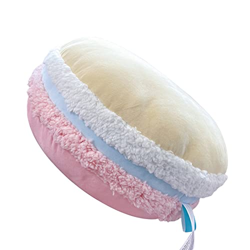 Soft Macaron Pillow - Plush Round Cushion for Home, Office & Car Decor