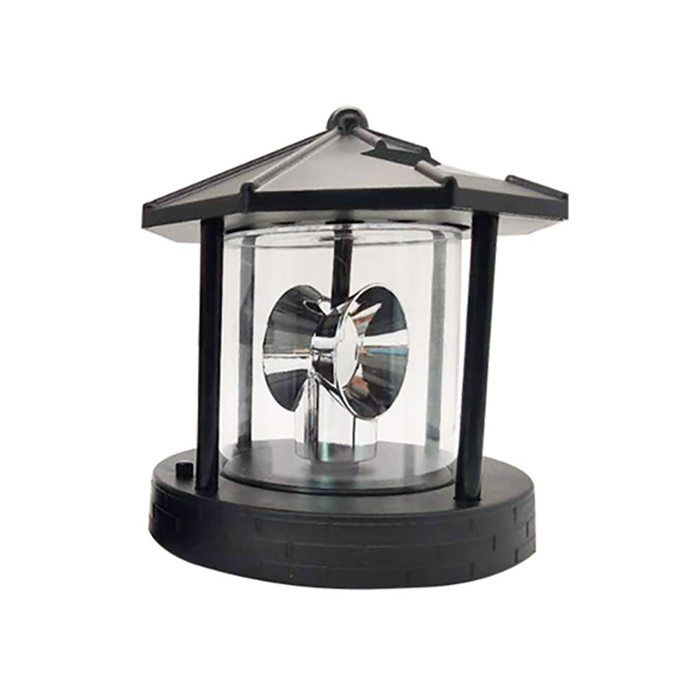 Solar Powered LED Lighthouse with Rotating Beacon - Outdoor Solar Hanging Light for Garden, Patio, Fence & Yard Decor | Perfect for Landscape Lighting, Pathway Illumination & Nighttime Ambiance